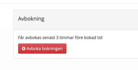 Tillåt avbokning med ny inställning via Inställningar > Bokningar > Avbokningsregler